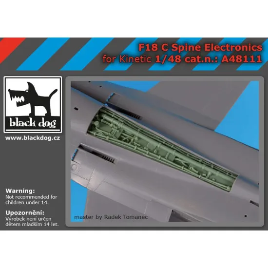 Black Dog A48111 1/48 F-18 C spine electronic for Kinetic