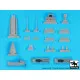 Black Dog A48136 1/48 IA 58 Pucará wheel bays + canon for Kinetic