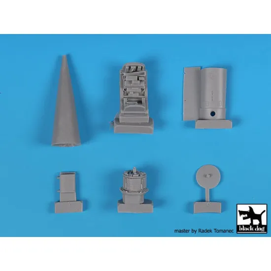 Black Dog A48139 1/48 Mirage F1 radar+spine electronic for Kitty Hawk