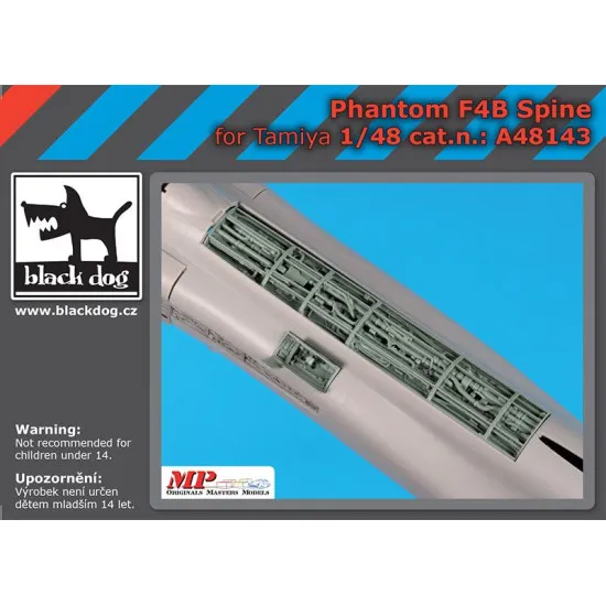 Black Dog A48143 1/48 Phantom F4B spine for Tamiya