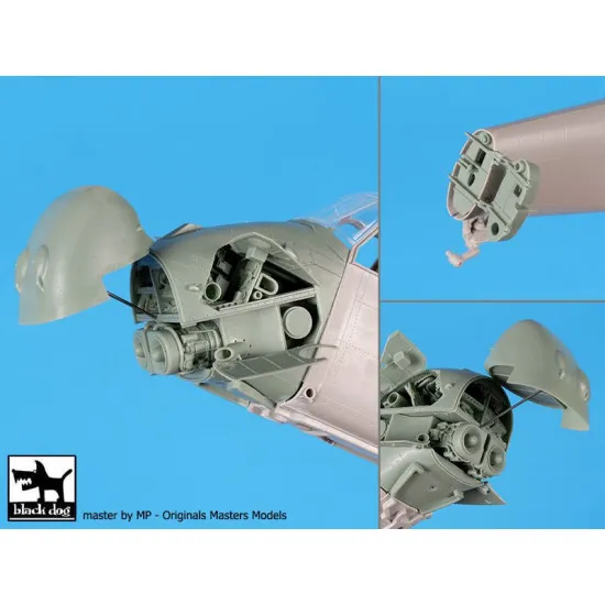 Black Dog A48172 1/48 UH-5 Wessex engine + folding tail for Italeri