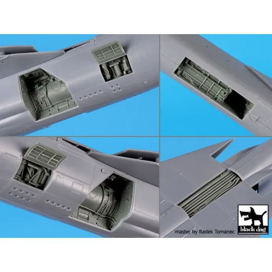 Black Dog A48174 1/48 Mig 23 BN wheel bays + spine for Eduard