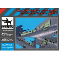 Black Dog A48197 1/48 Mig 21 MF spine+tail+engine for Eduard