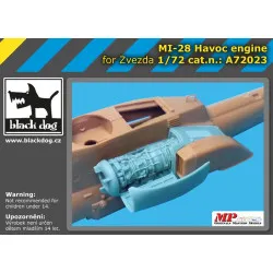 Black Dog A72023 1/72 Mi 28 Havoc engine for Zvezda