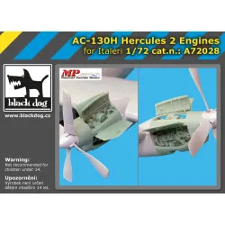 Black Dog A72028 1/72 AC-130 H Hercules 2 engines for Italeri