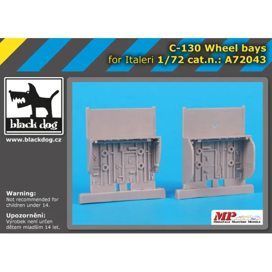 Black Dog A72043 1/72 C-130 wheel bays for Italeri