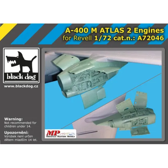 Black Dog A72046 1/72 A-400 M Atlas 2 engines for Revell