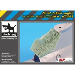 Black Dog A72068 1/72 Ch-46 D rear engine for Hooby Boss
