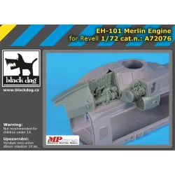 Black Dog A72076 1/72 EH-101 Merlin engine for Revell