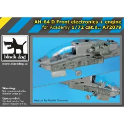 Black Dog A72079 1/72 AH-64 D Front electronics + engine for Academy