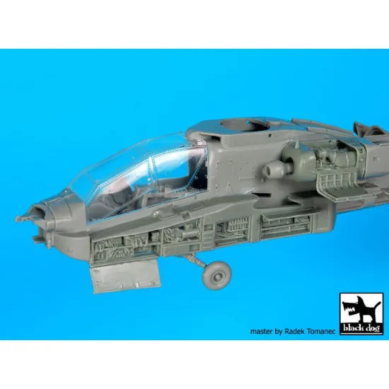 Black Dog A72079 1/72 AH-64 D Front electronics + engine for Academy