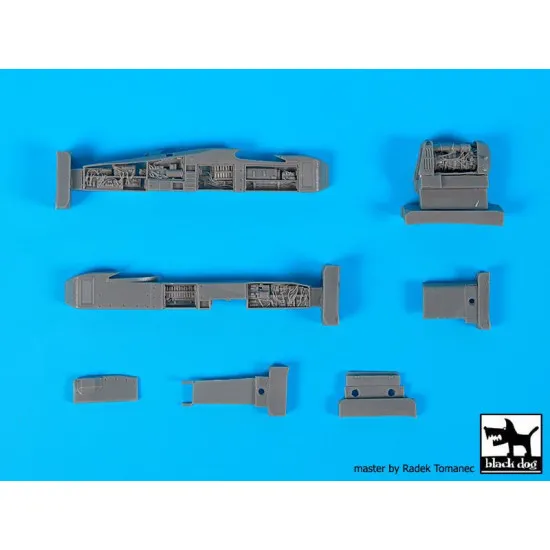 Black Dog A72079 1/72 AH-64 D Front electronics + engine for Academy