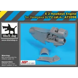 Black Dog A72098 1/72 E-2 Hawkeye engine for Hasegawa