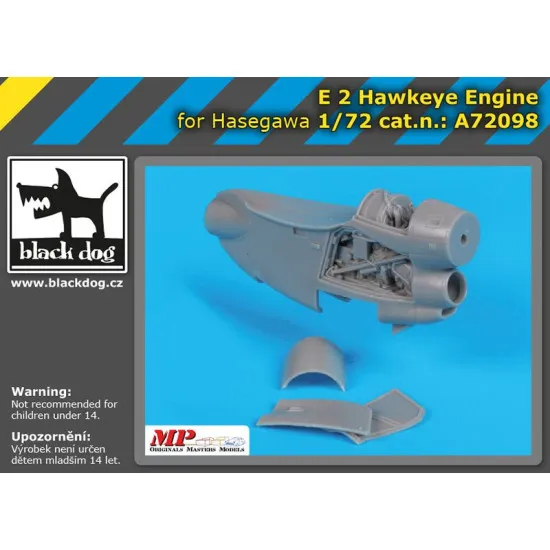 Black Dog A72098 1/72 E-2 Hawkeye engine for Hasegawa