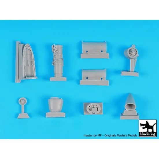 Black Dog A72103 1/72 Blackburn Buccaneer engine +radar for Airfix