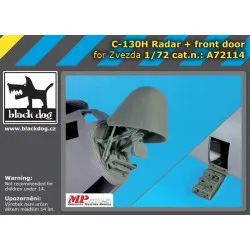Black Dog A72114 1/72 C-130H Hercules radar+front door for Zvezda