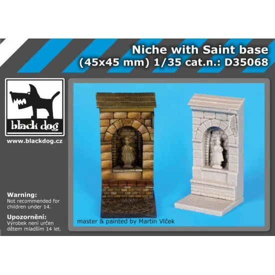 Black Dog D35068 1/35 Niche with Saint base
