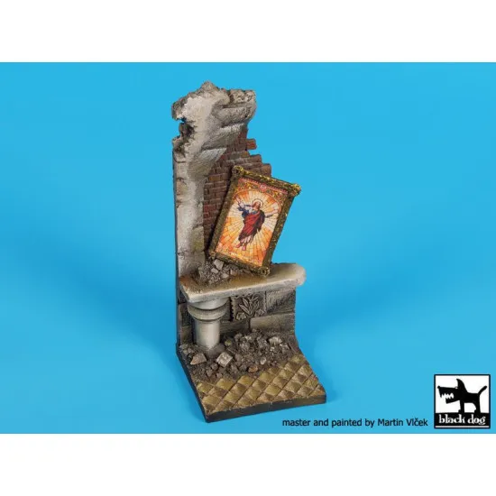 Black Dog D35090 1/35 Ruined housewith painting base
