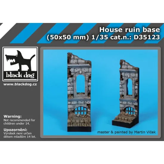 Black Dog D35123 1/35 House ruin base