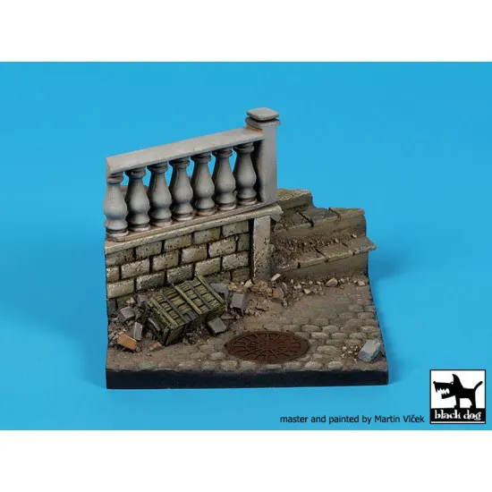 Black Dog D35124 1/35 Street with railing base