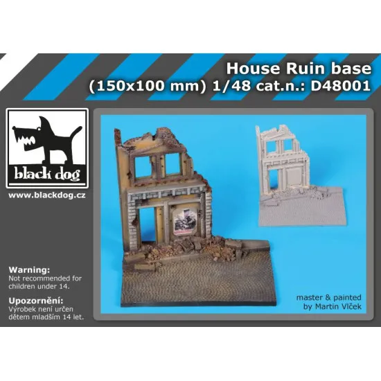 Black Dog D48001 1/48 House ruin base