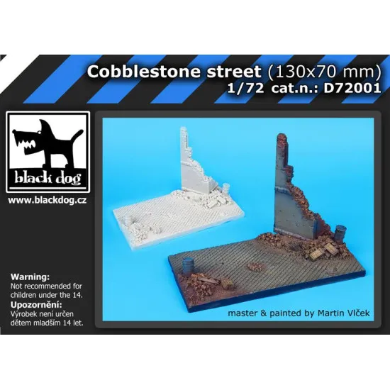 Black Dog D72001 1/72 Cobblestone street (130x70 mm)