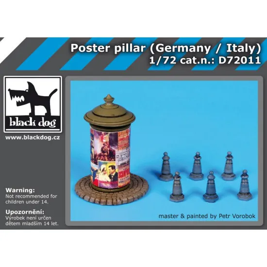 Black Dog D72011 1/72 Poster pillar Germany-Italy