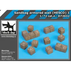 Black Dog D72032 1/72 Sandbag armored wall (HESCO) 1