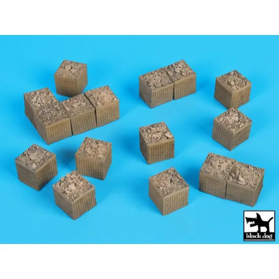 Black Dog D72032 1/72 Sandbag armored wall (HESCO) 1