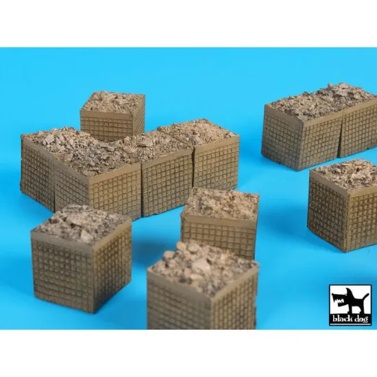 Black Dog D72032 1/72 Sandbag armored wall (HESCO) 1