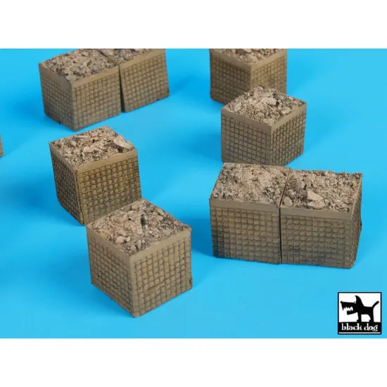 Black Dog D72032 1/72 Sandbag armored wall (HESCO) 1