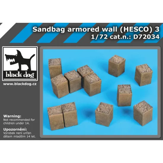 Black Dog D72034 1/72 Sandbag armored wall (HESCO) 3