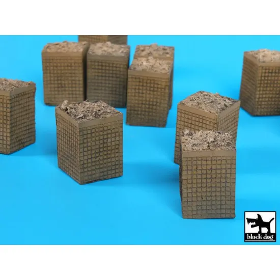 Black Dog D72034 1/72 Sandbag armored wall (HESCO) 3