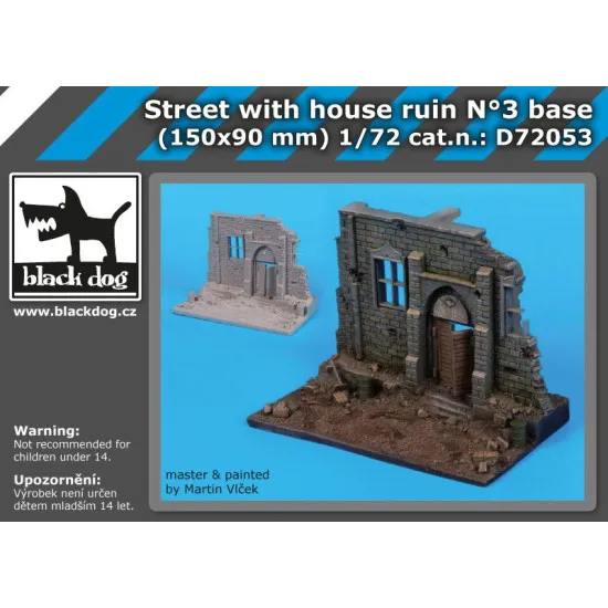 Black Dog D72053 1/72 Street with house ruin N