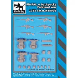 Black Dog F35093 1/35 FN-FAL plus backpacks Falkland war