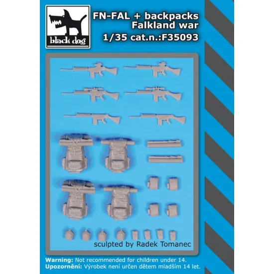 Black Dog F35093 1/35 FN-FAL plus backpacks Falkland war