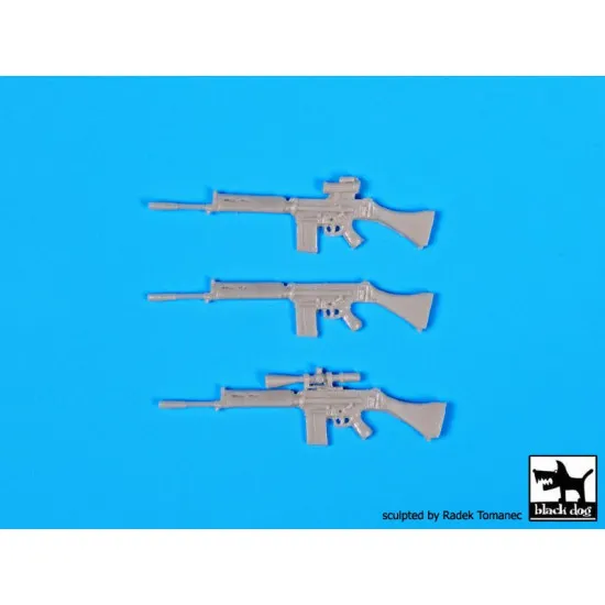 Black Dog F35093 1/35 FN-FAL plus backpacks Falkland war