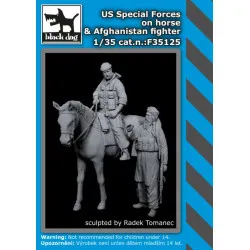 Black Dog F35125 1/35 US Special forces on horse+Afghanistan fighter