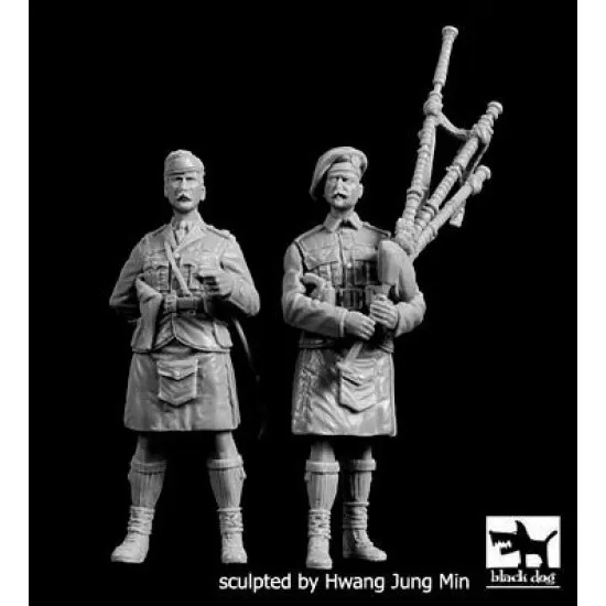 Black Dog F35209 1/35 Scottish piper+officer WW I