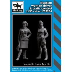 Black Dog F35234 1/35 Russian woman driver+trafic control