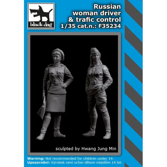 Black Dog F35234 1/35 Russian woman driver+trafic control