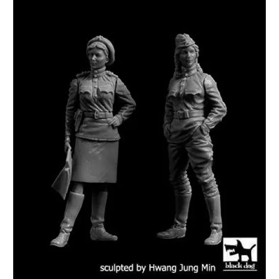 Black Dog F35234 1/35 Russian woman driver+trafic control