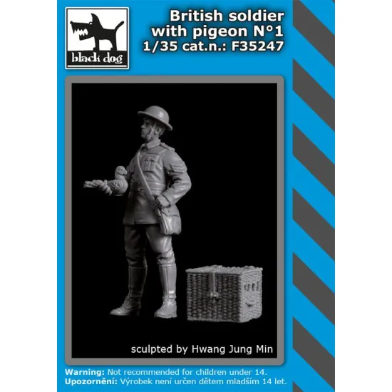 Black Dog F35247 1/35 British soldier with pigeon #1