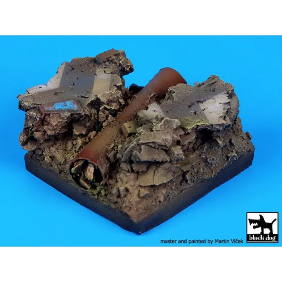 Black Dog FD001 Cracked road with pipe base fantasy base