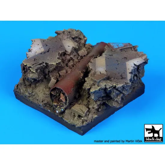 Black Dog FD001 Cracked road with pipe base fantasy base