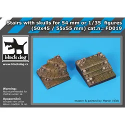 Black Dog Fd019 Stairs With Skulls For 54 Mm Or 1/35 Figures