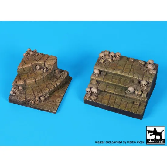 Black Dog Fd019 Stairs With Skulls For 54 Mm Or 1/35 Figures