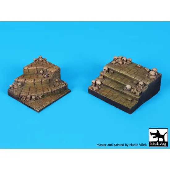 Black Dog Fd019 Stairs With Skulls For 54 Mm Or 1/35 Figures
