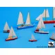 Black Dog S700006 1/700 Sailing boats