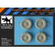Black Dog T35008 1/35 Staghound snowchained wheels set for Bronco 4 resin parts